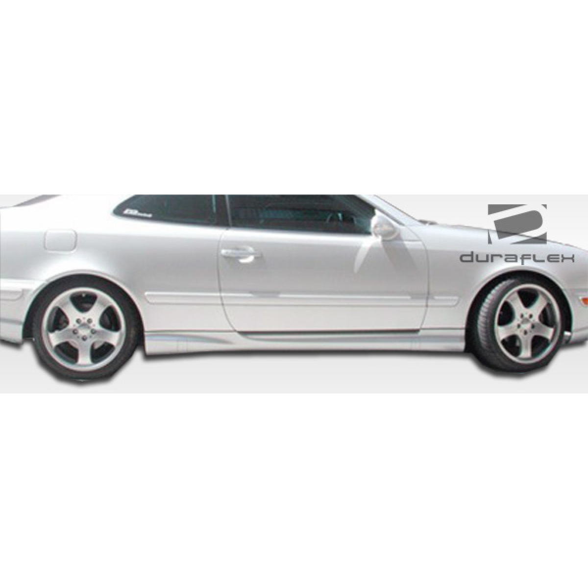 Modify your Mercedes-Benz CLK-Class 1998 with our Exterior/Side Skirts - Side view of vehicle parts displayed at profile angle