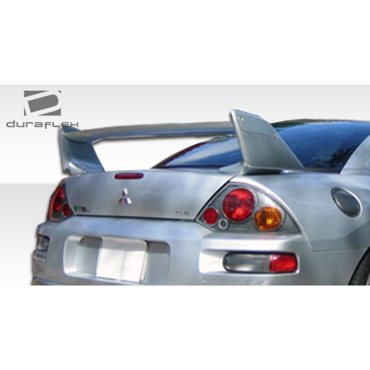 Modify your Mitsubishi Eclipse 2000 with our Exterior/Wings - Rear view angle of a Mitsubishi Eclipse spoiler