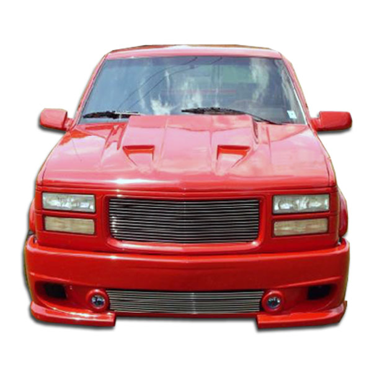 Modify your Chevrolet Pickup 1988 with our Exterior/Front Bumpers or Lips - Front view of vehicle part at eye level