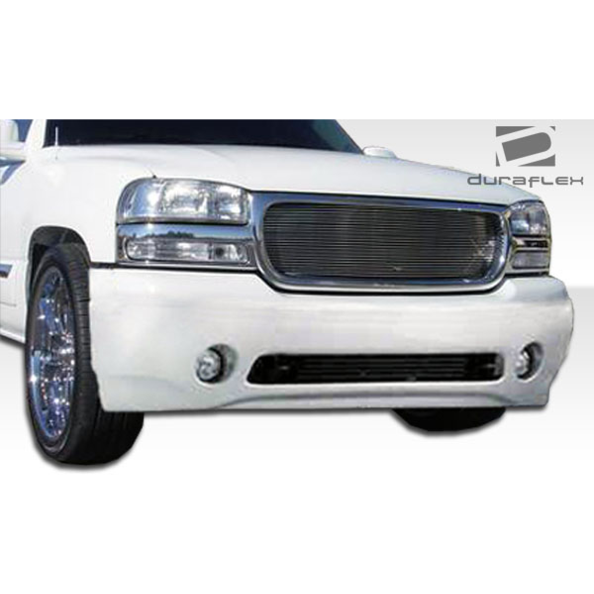 Modify your GMC Yukon 1999 with our Exterior/Front Bumpers or Lips - Front view angled perspective of the bumper part