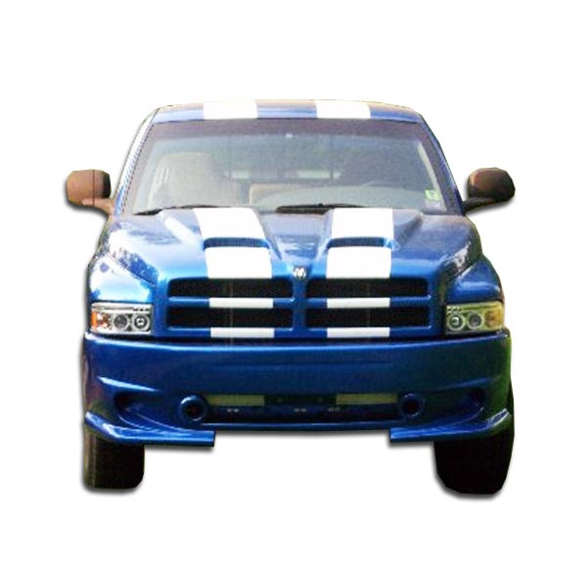 Modify your Dodge Ram 1994 with our Exterior/Front Bumpers or Lips - Front view of vehicle focused on bumper area