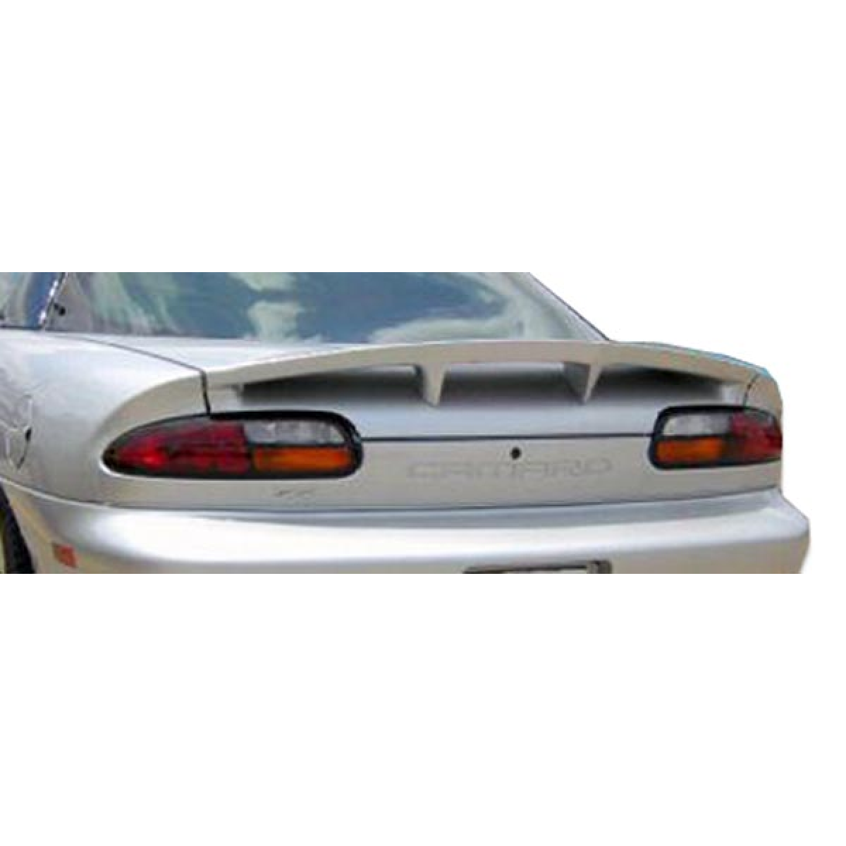 Modify your Chevrolet Camaro 1993 with our Exterior/Wings - Rear view angle of the trunk lid and spoiler