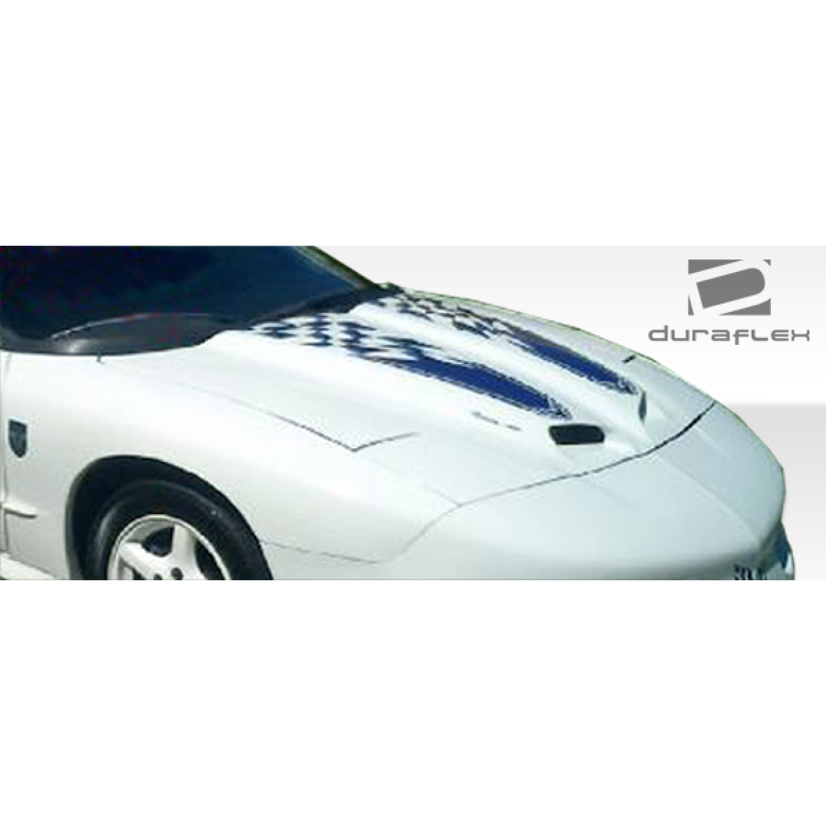 Modify your Pontiac Firebird 1993 with our Exterior/Hoods - Angled view of the hood from the front