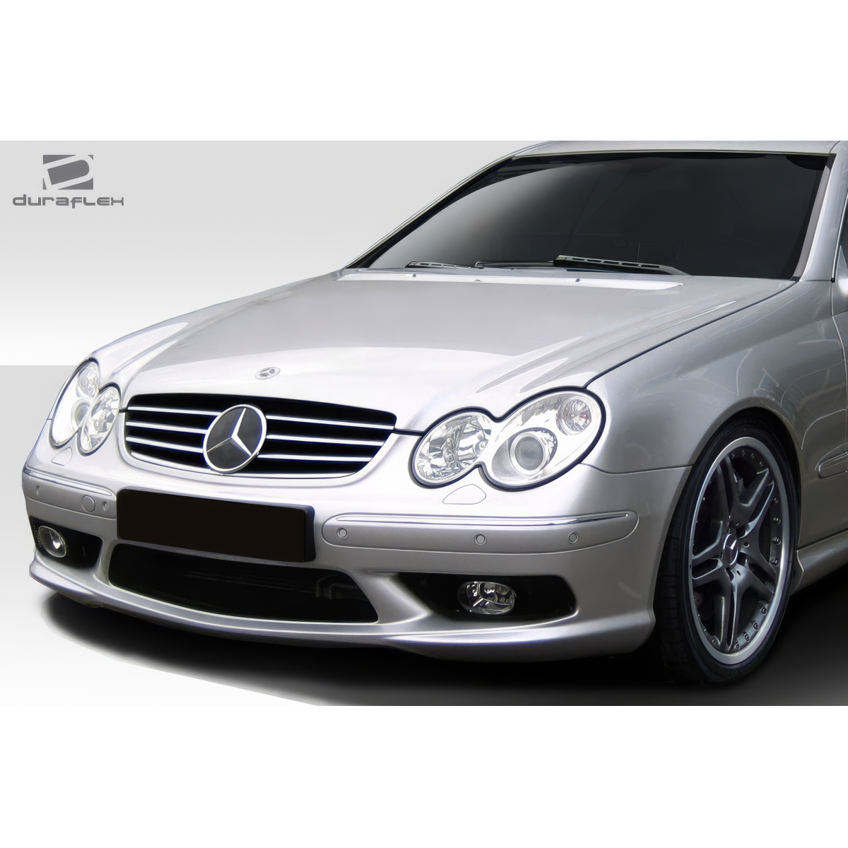 Modify your Mercedes-Benz CLK-Class 2003 with our Exterior/Front Bumpers or Lips - Front view of the bumper part at slight angle