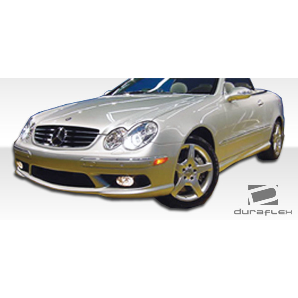 Modify your Mercedes-Benz CLK-Class 2003 with our Exterior/Side Skirts - Angled view showing front and side of vehicle