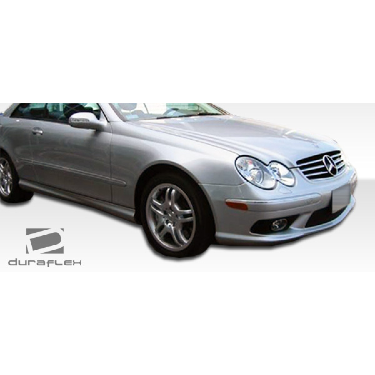 Modify your Mercedes-Benz CLK-Class 2003 with our Exterior/Side Skirts - View at a slight front angle from the side