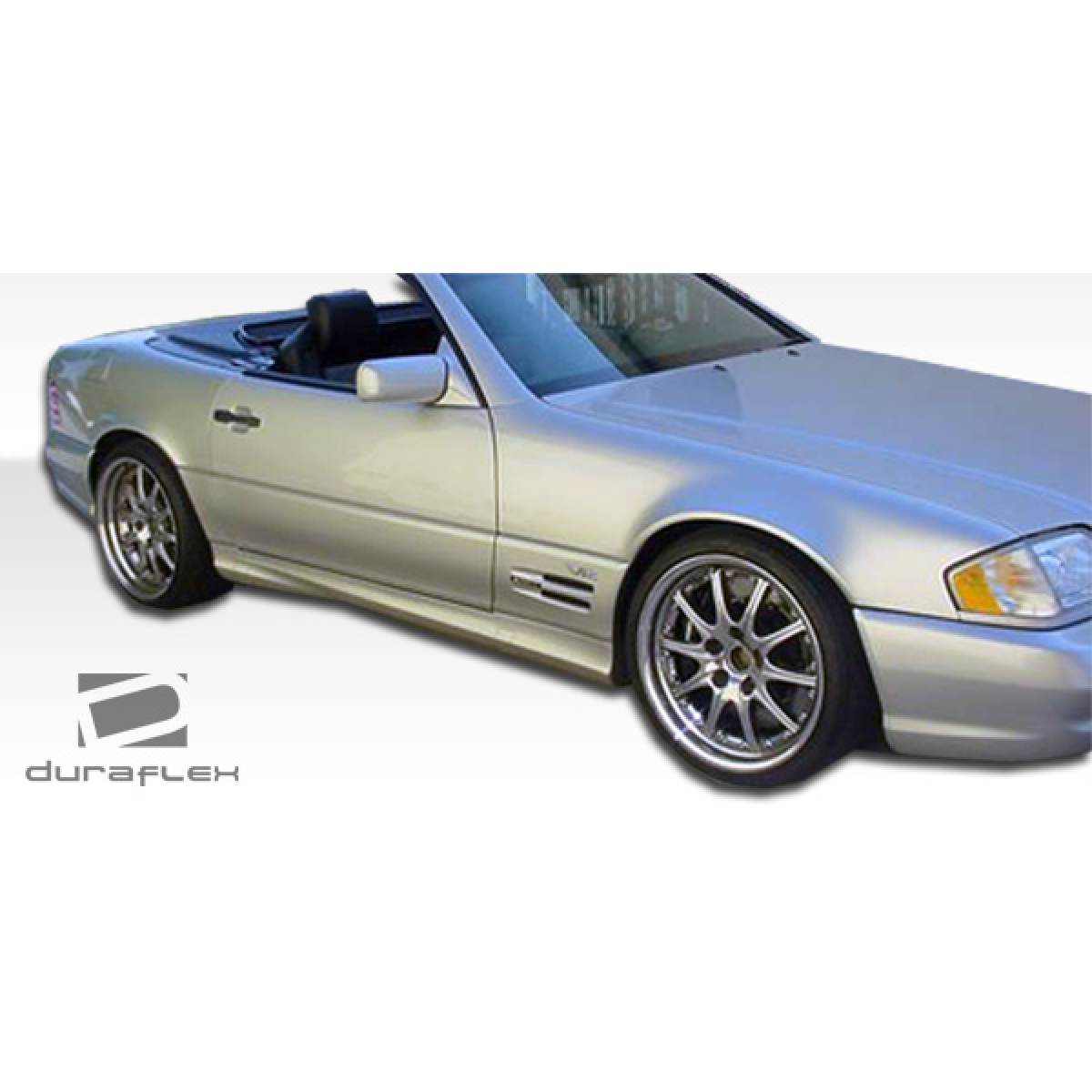 Modify your Mercedes-Benz SL-Class 1990 with our Exterior/Side Skirts - Angled view showing side skirts installation