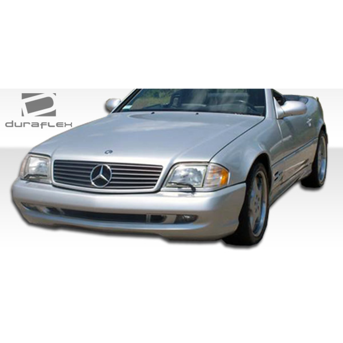 Modify your Mercedes-Benz SL-Class 1990 with our Exterior/Side Skirts - Front angle view of car with side skirts