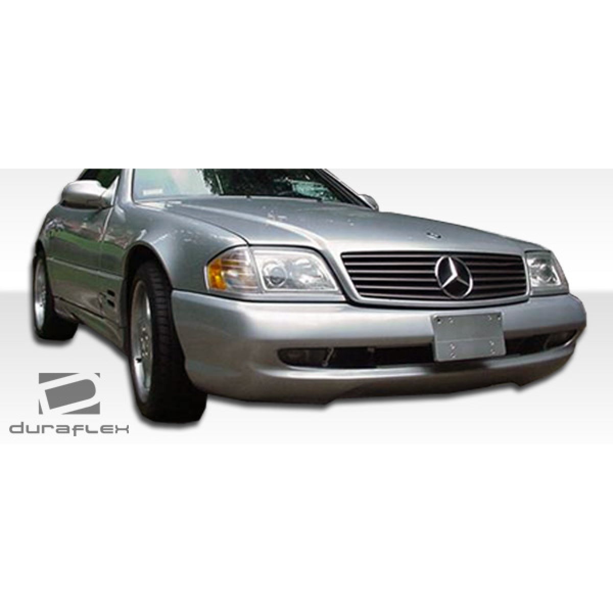 Modify your Mercedes-Benz SL-Class 1990 with our Exterior/Side Skirts - Front angle view of the vehicle part