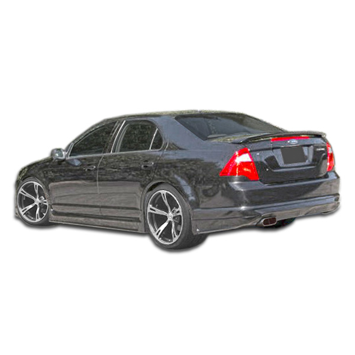 Modify your Ford Fusion 2006 with our Exterior/Side Skirts - Rear angle focus on side skirts of vehicle