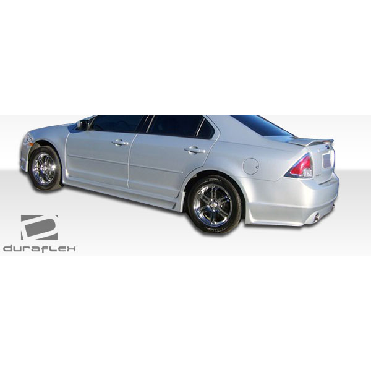 Modify your Ford Fusion 2006 with our Exterior/Side Skirts - Side angle view of side skirts on Ford Fusion