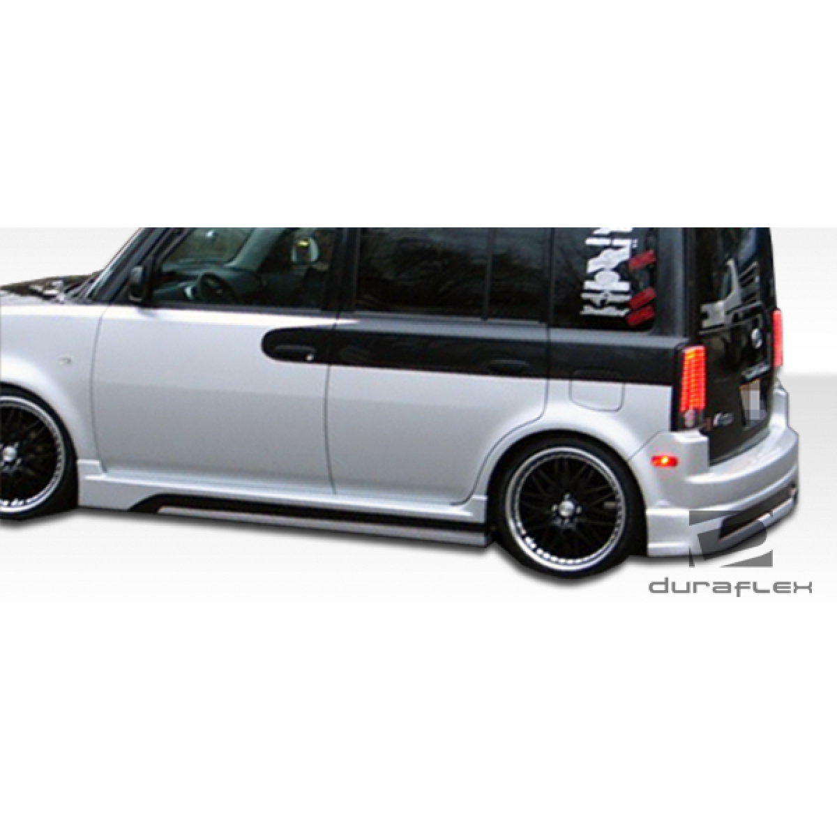 Modify your Scion xB 2004 with our Exterior/Complete Body Kits - Side angle view of side skirts installed