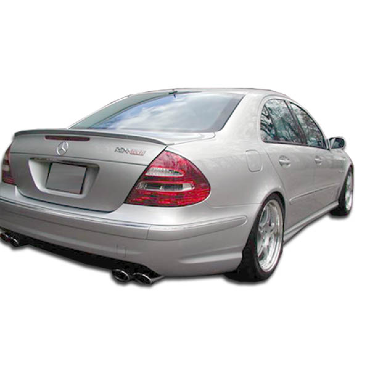 Modify your Mercedes-Benz E55 AMG 2003 with our Exterior/Rear Bumpers or Lips - Rear angle view of Mercedes E55 AMG