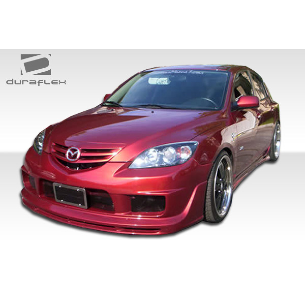 Modify your Mazda 3 2004 with our Exterior/Side Skirts - Front angle view of the vehicle 45 degrees