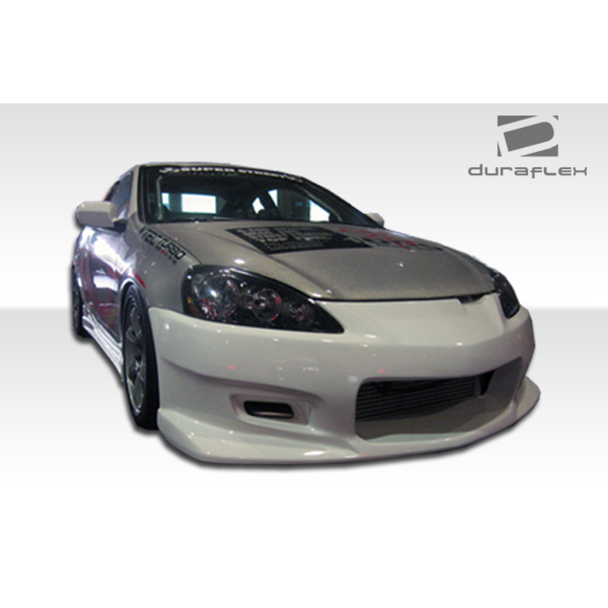 Modify your Acura RSX 2005 with our Exterior/Front Bumpers or Lips - Front angle view of vehicle part