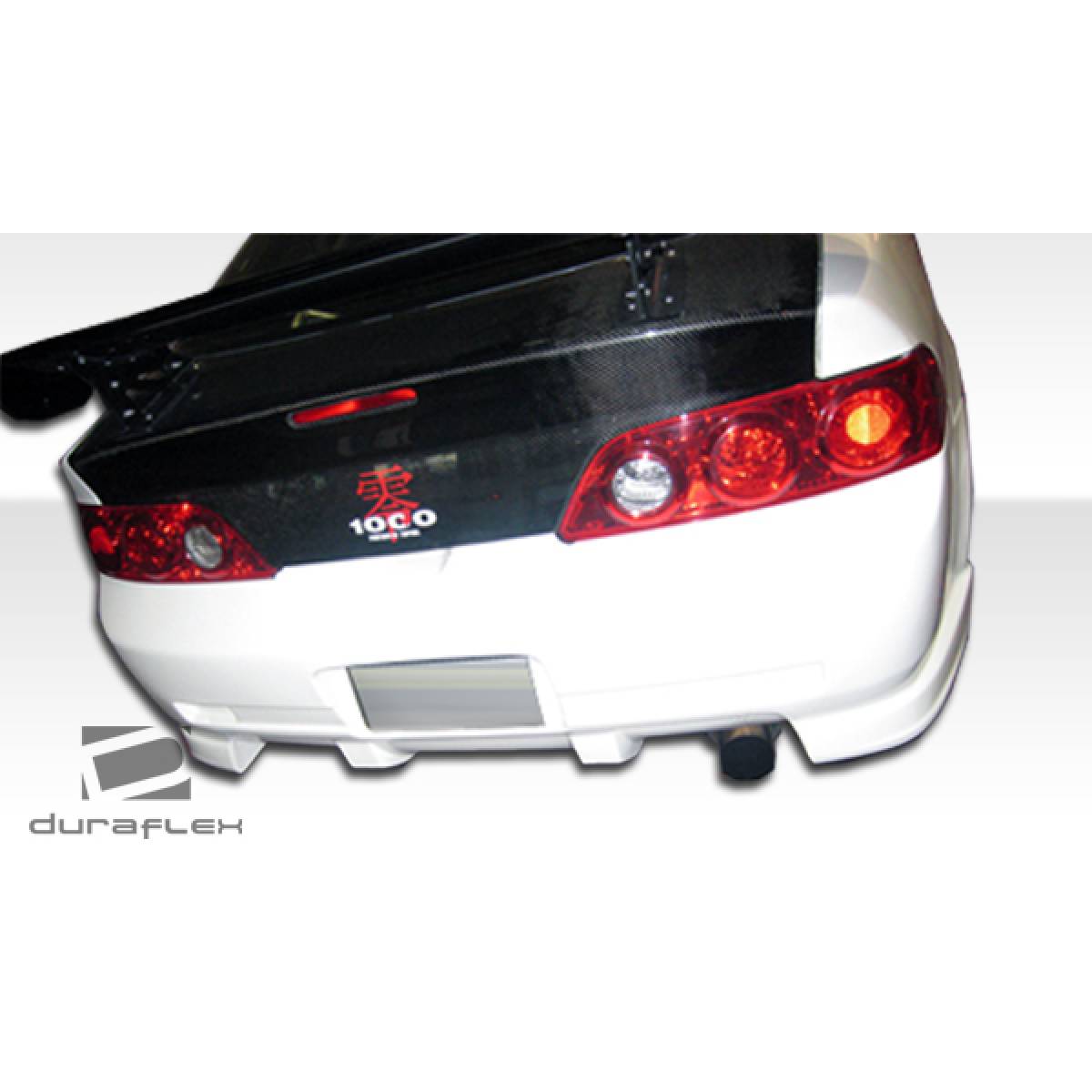 Modify your Acura RSX 2005 with our Exterior/Rear Bumpers or Lips - Rear angle view of a car part