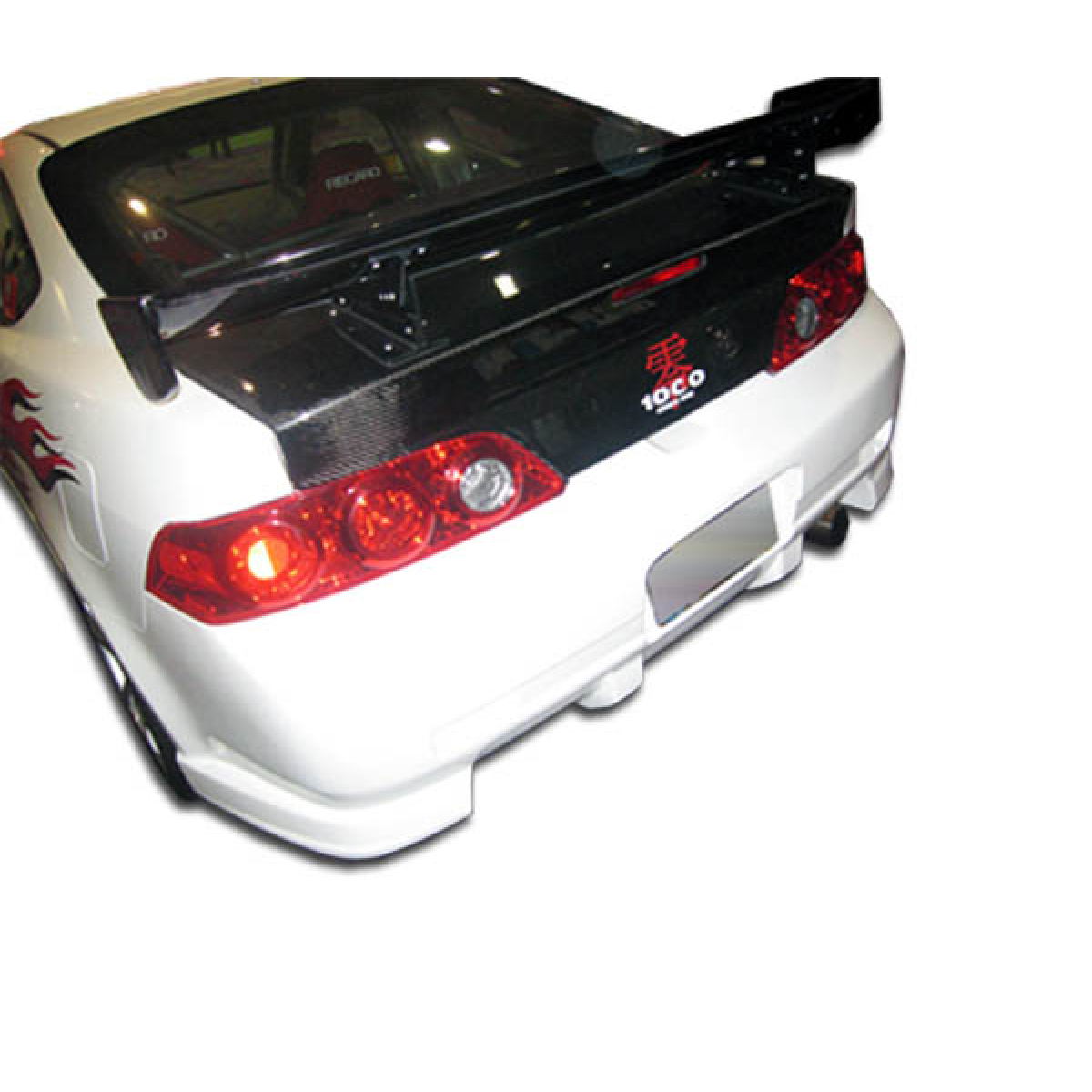 Modify your Acura RSX 2005 with our Exterior/Rear Bumpers or Lips - Rear view at a slight angle from above