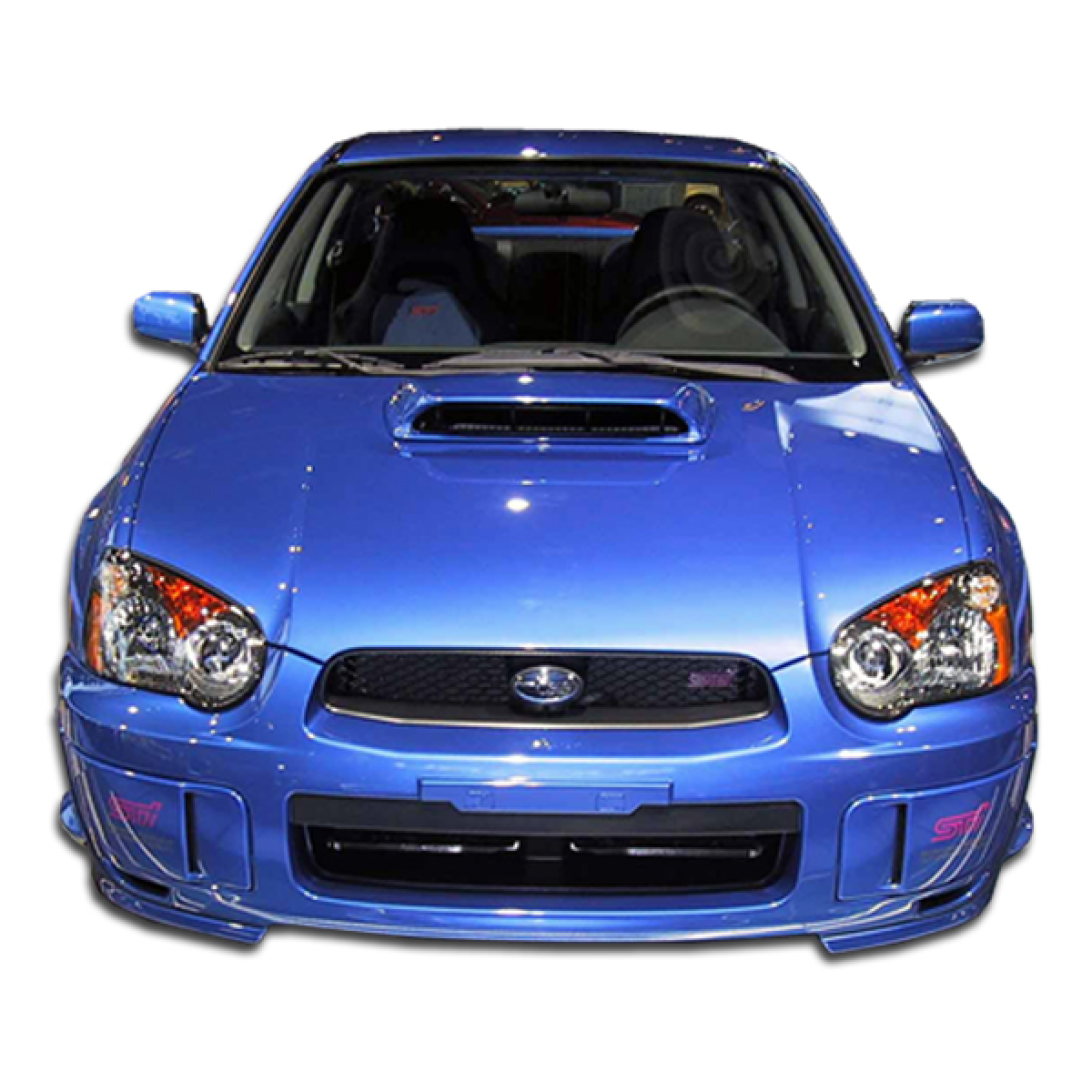 Modify your Subaru Impreza 2004 with our Exterior/Front Bumpers or Lips - Front view of Subaru Impreza at eye level angle