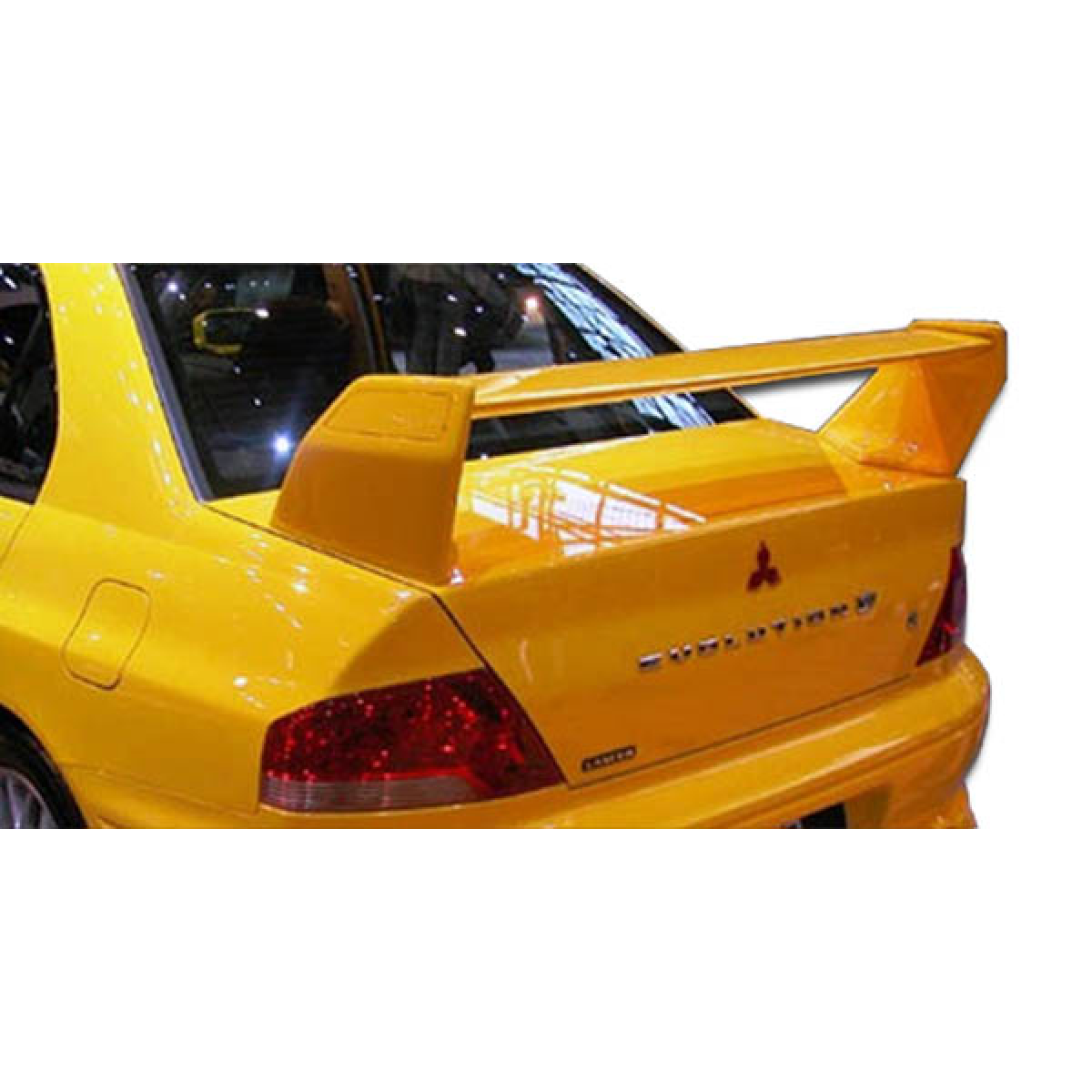 Modify your Mitsubishi Evolution 2002 with our Exterior/Wings - Rear angle view of Mitsubishi Evolution wing