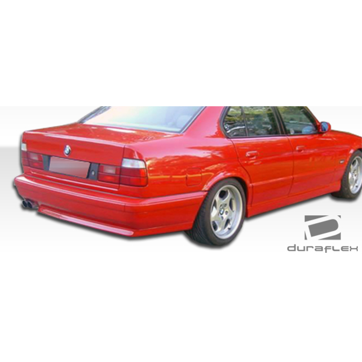 Modify your BMW 5-Series 1989 with our Exterior/Rear Bumpers or Lips - Rear angle view showing rear bumper design