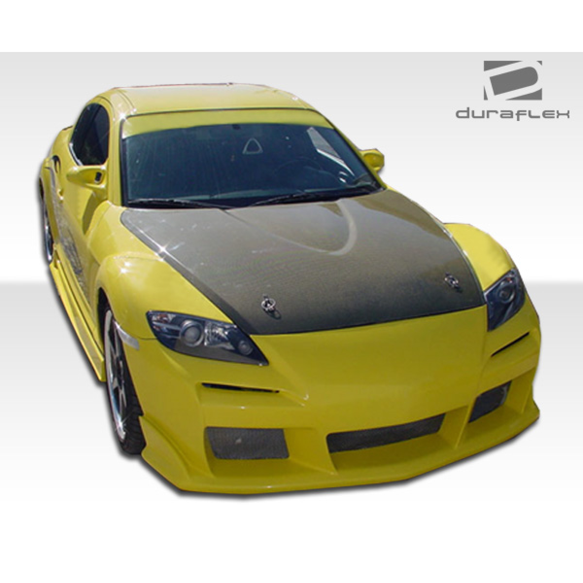 Modify your Mazda RX-8 2004 with our Exterior/Front Bumpers or Lips - Front angle view of modified Mazda RX-8