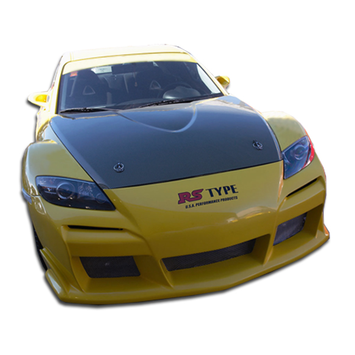 Modify your Mazda RX-8 2004 with our Exterior/Front Bumpers or Lips - Front angle view of the vehicle part