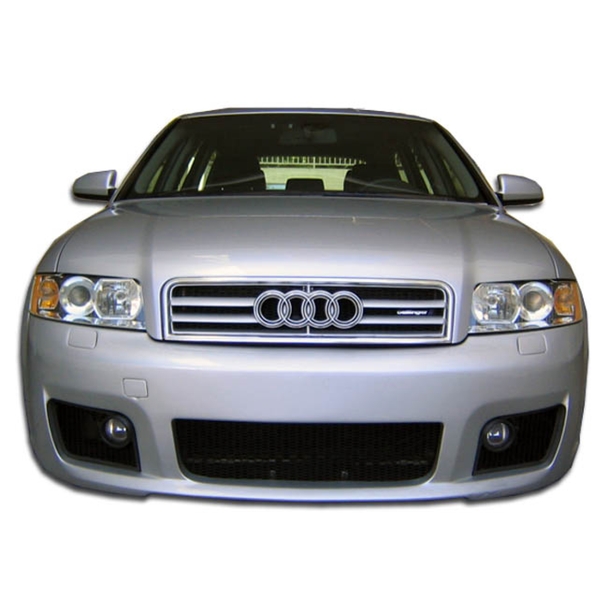 Modify your Audi A4 2002 with our Exterior/Front Bumpers or Lips - Front center angle of the vehicle