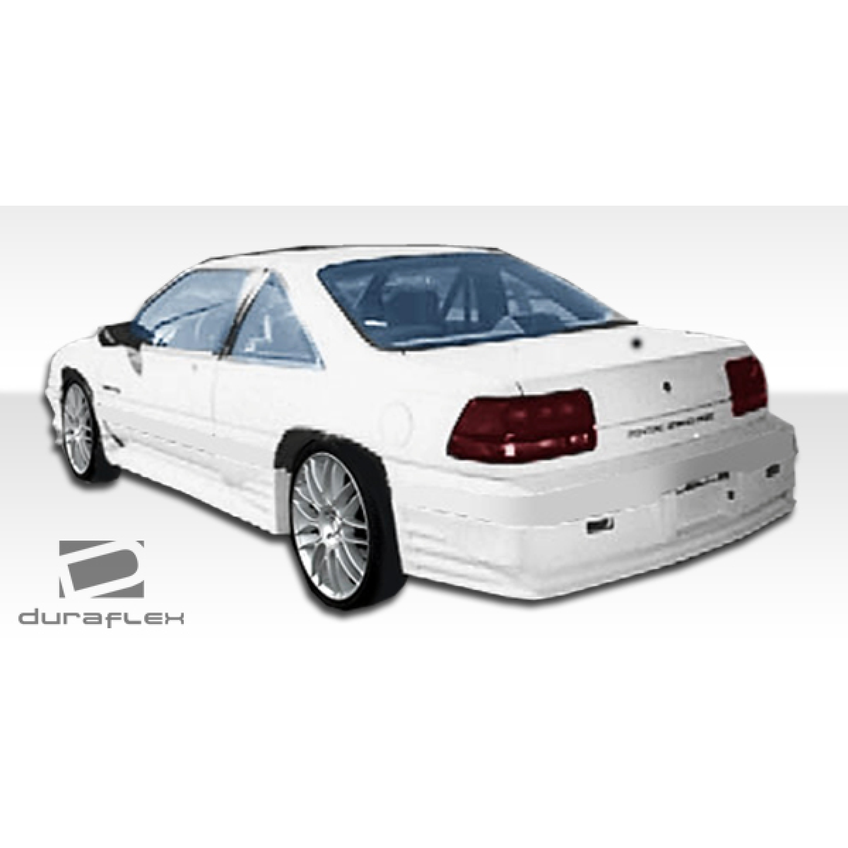 Modify your Pontiac Grand Prix 1988 with our Exterior/Side Skirts - Rear angle showing side skirts on vehicle
