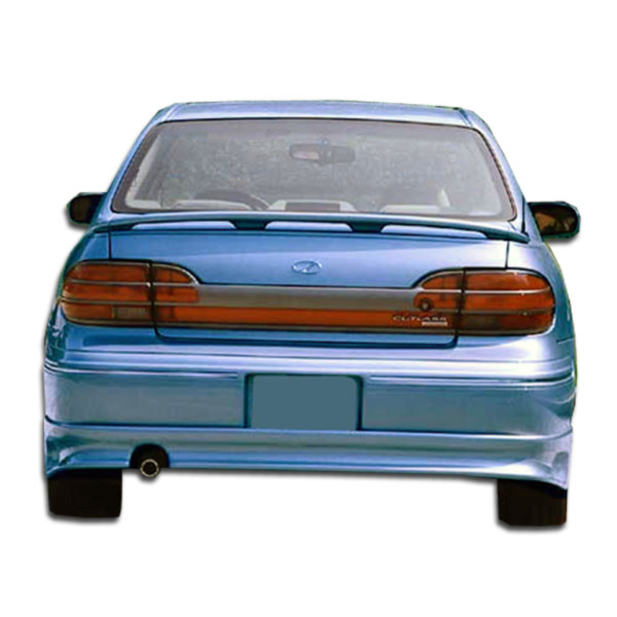 Modify your Oldsmobile Cutlass 1997 with our Exterior/Rear Bumpers or Lips - Rear view of vehicle seen at a straight angle