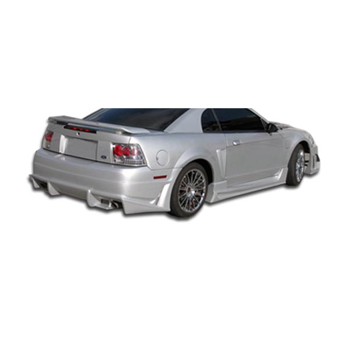 Modify your Ford Mustang 1999 with our Exterior/Rear Bumpers or Lips - Rear angle view of vehicle showcasing rear bumper