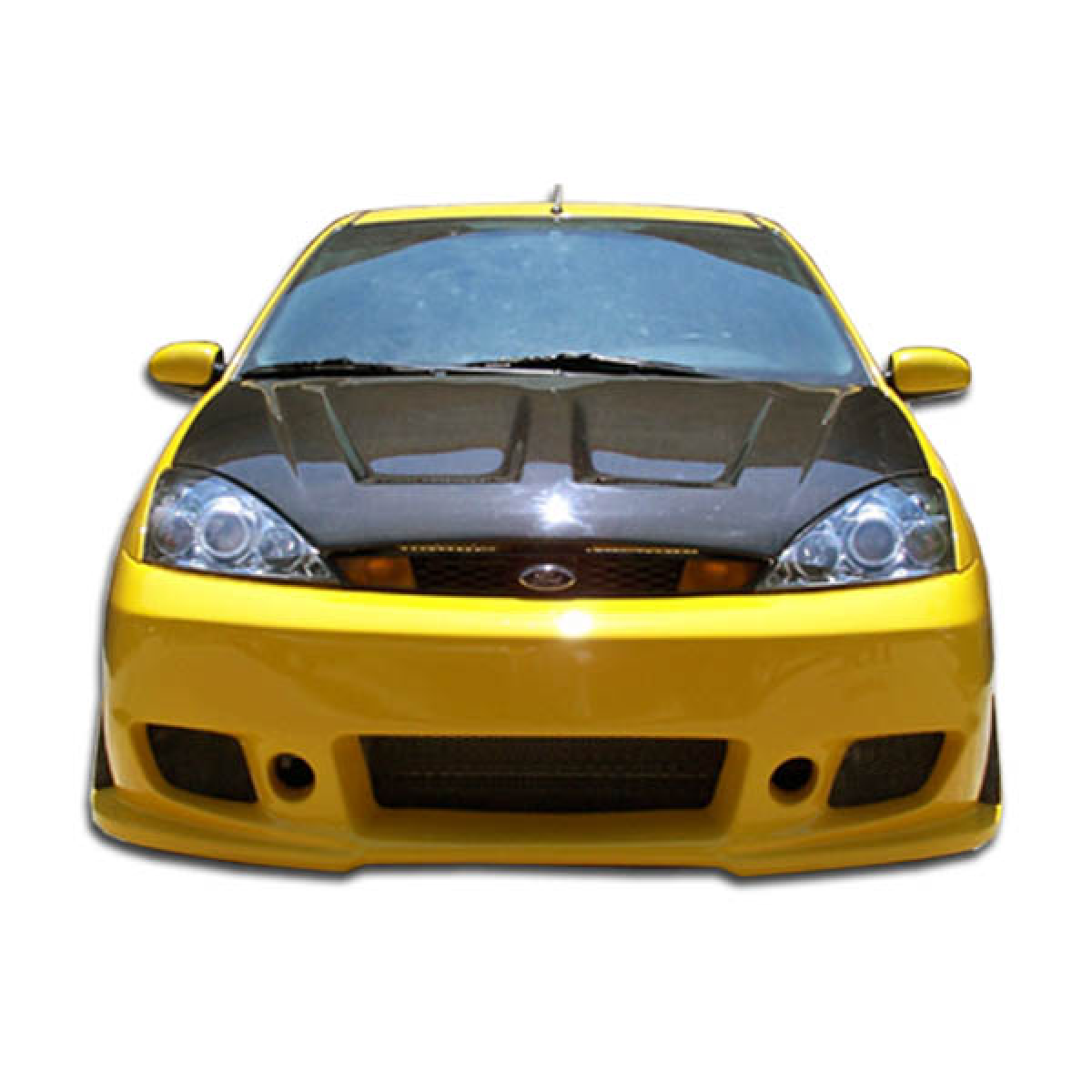 Modify your Ford Focus 2000 with our Exterior/Complete Body Kits - Front view of the bumper at eye level