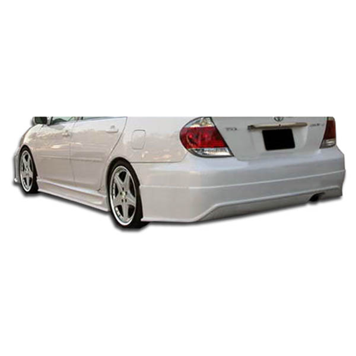 Modify your Toyota Camry 2002 with our Exterior/Rear Bumpers or Lips - Rear angle view of vehicle with bumper installed