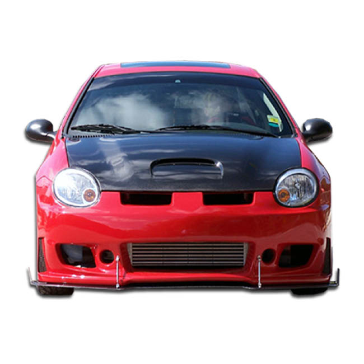 Modify your Dodge Neon 2003 with our Exterior/Front Bumpers or Lips - Front view of vehicle at eye level angle