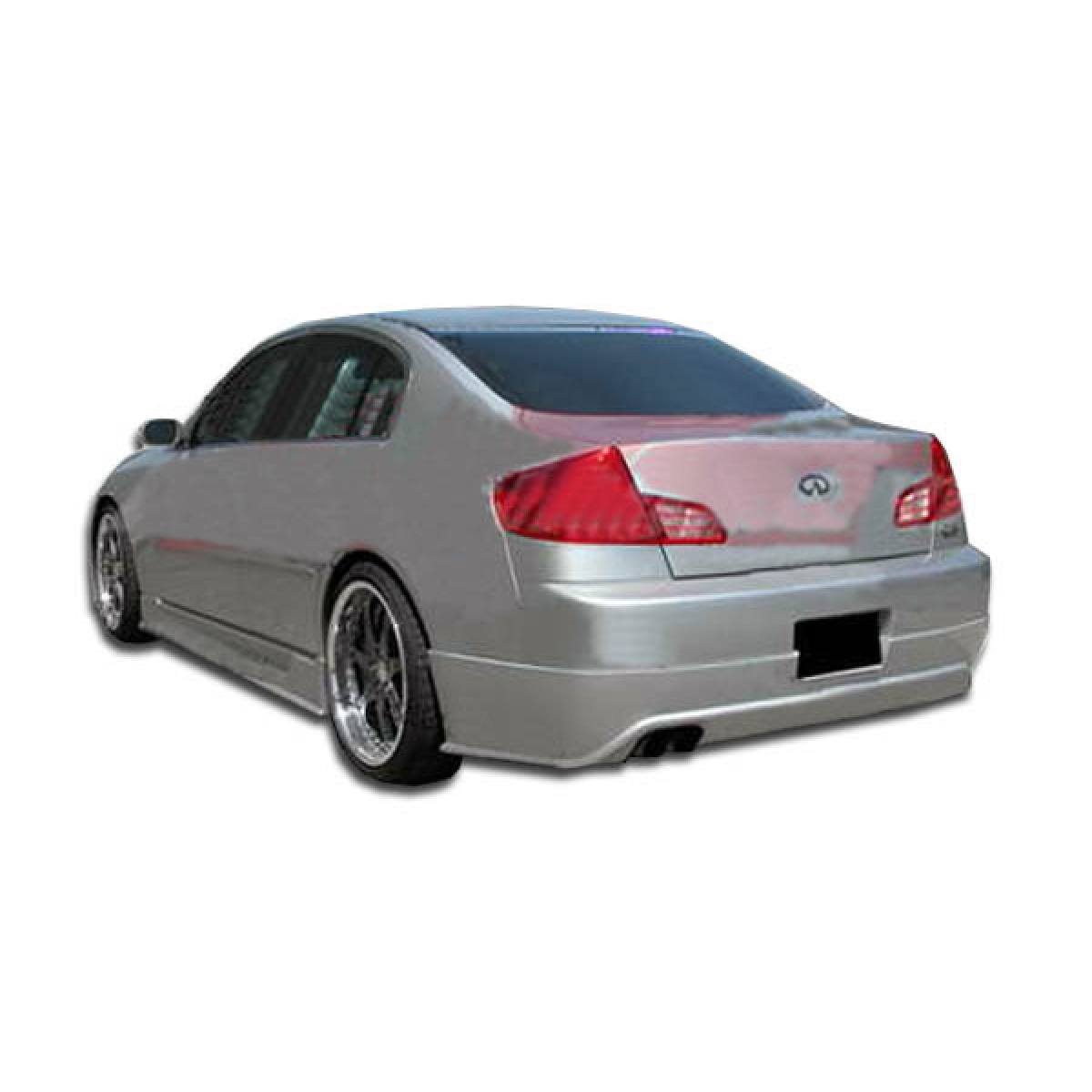 Modify your Infiniti G35 2003 with our Exterior/Complete Body Kits - Image shows rear angle of Infiniti G35