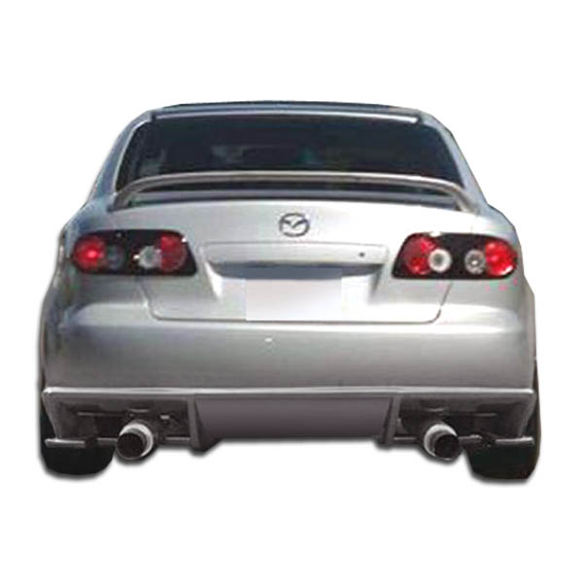 Modify your Mazda 6 2003 with our Exterior/Rear Bumpers or Lips - Seen from a rear angle showcasing the bumper