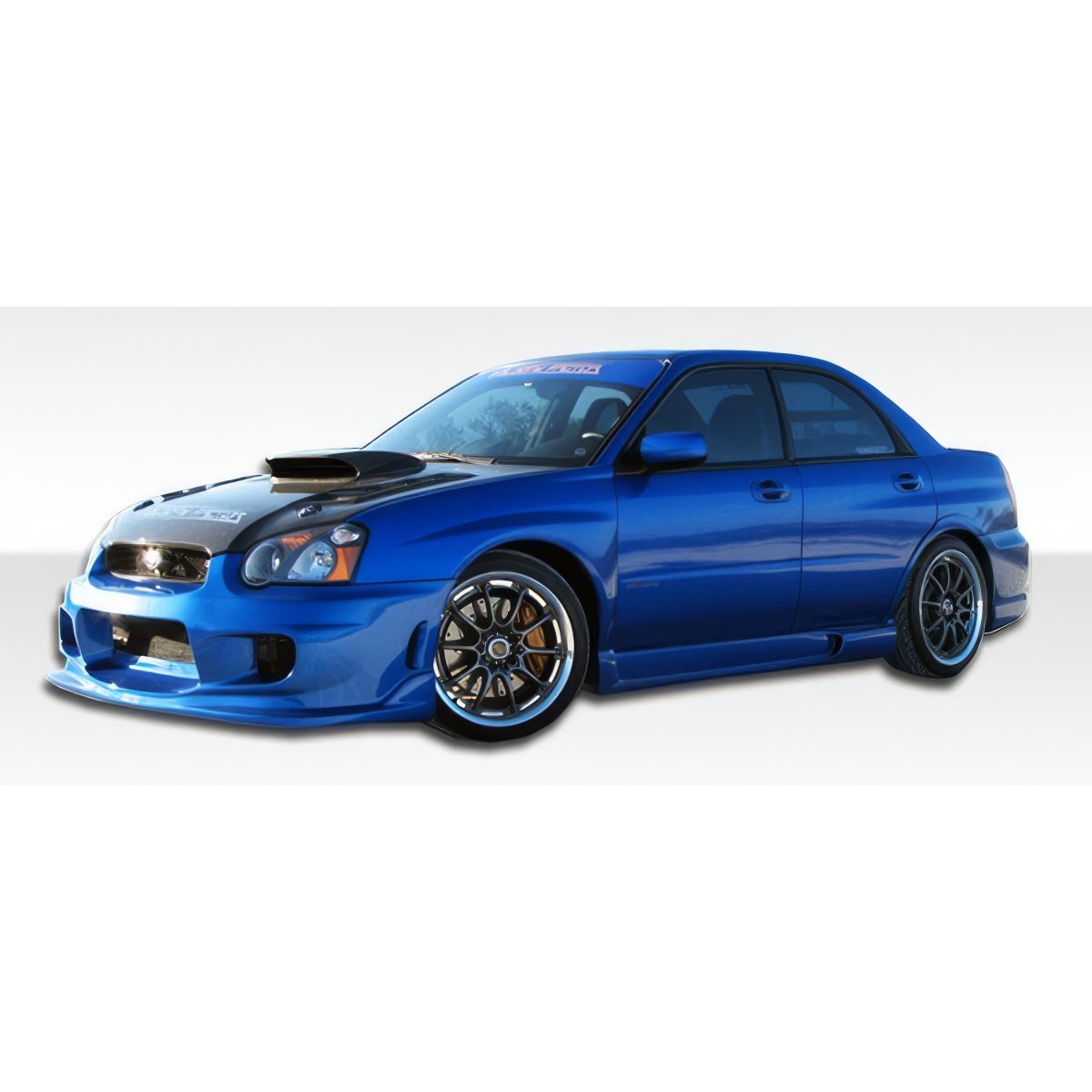Modify your Subaru Impreza 2004 with our Exterior/Front Bumpers or Lips - Side angle view showing modified front bumper