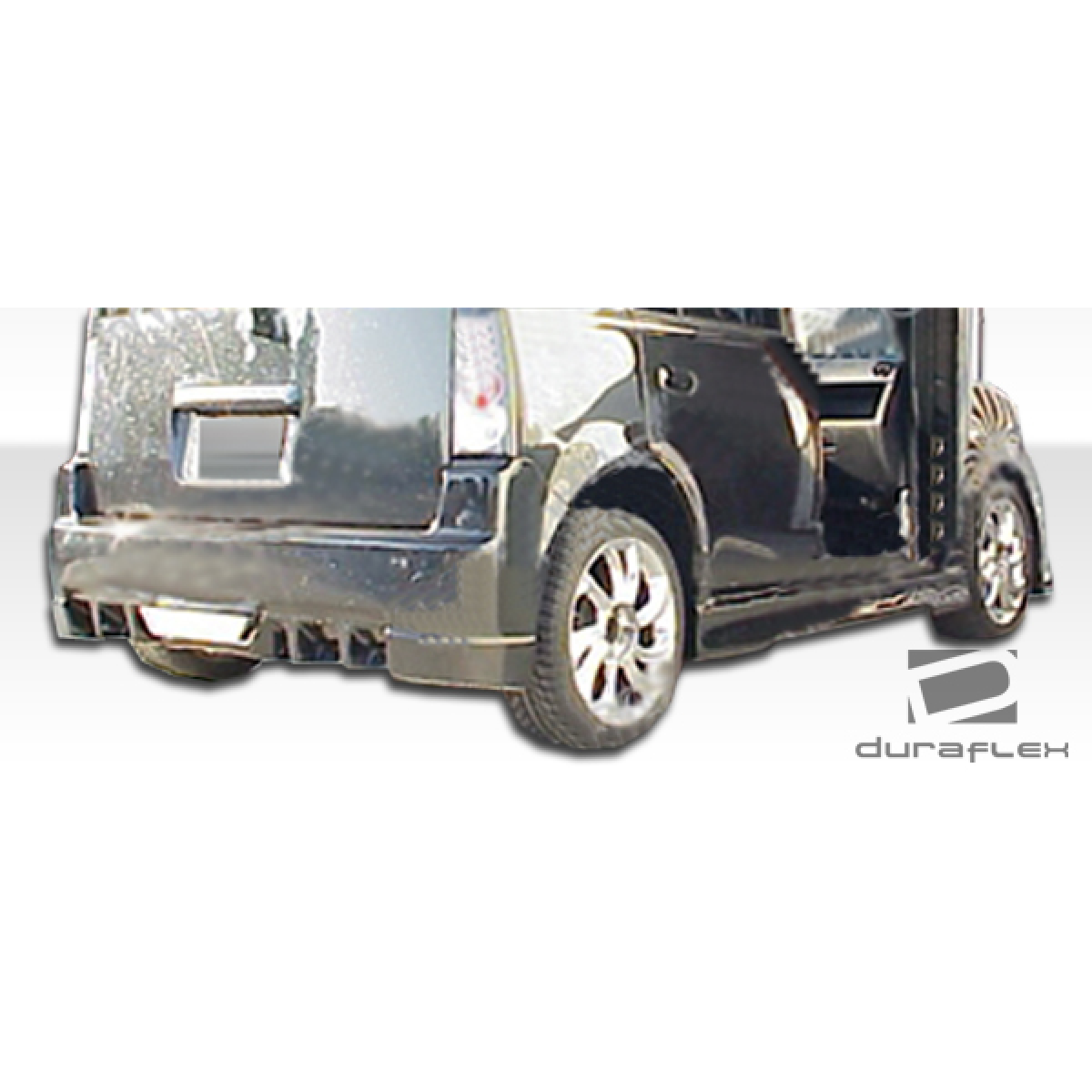 Modify your Scion xB 2004 with our Exterior/Rear Bumpers or Lips - Image shows rear bumper from a low angle