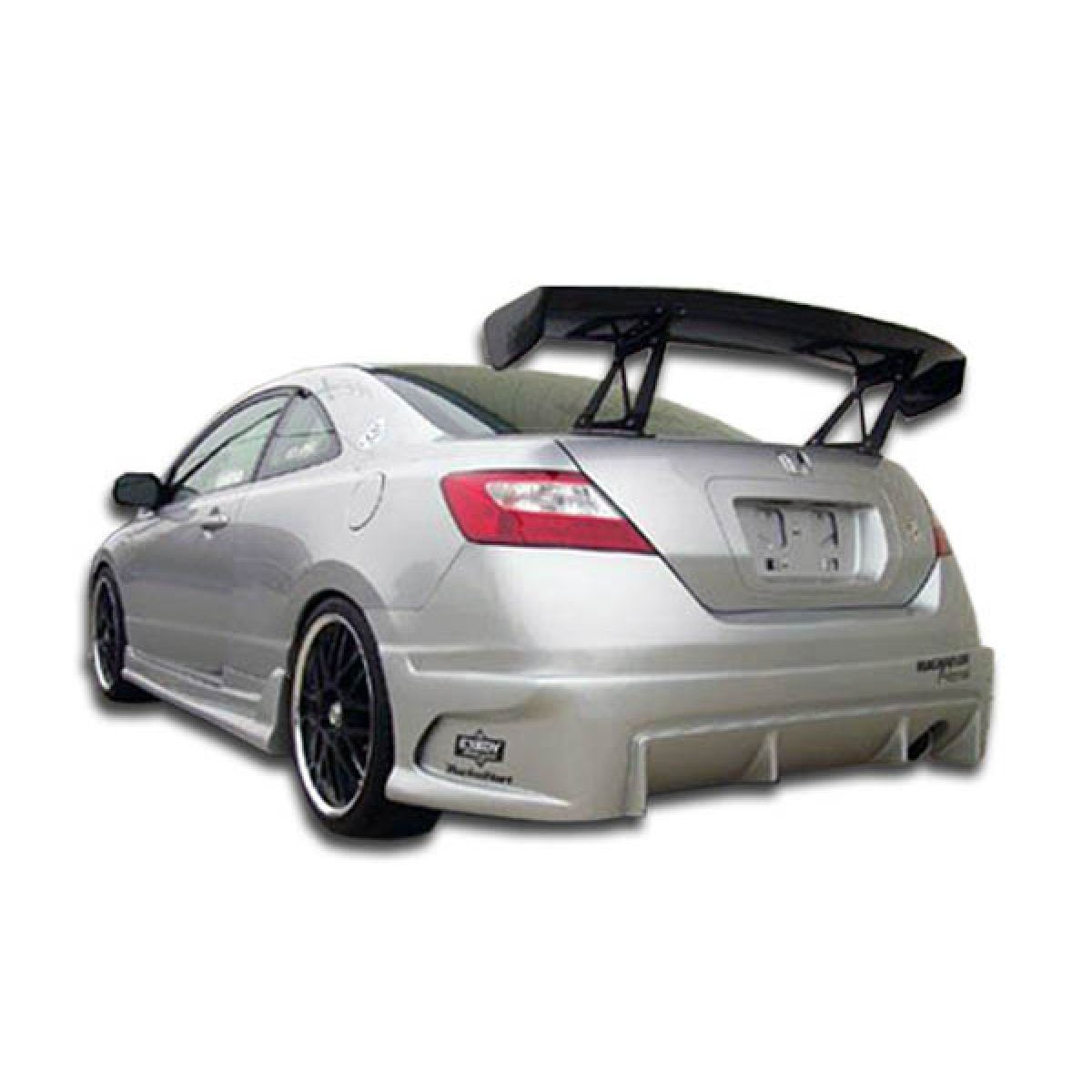 Modify your Honda Civic 2006 with our Exterior/Complete Body Kits - Rear view angle showing exterior modifications