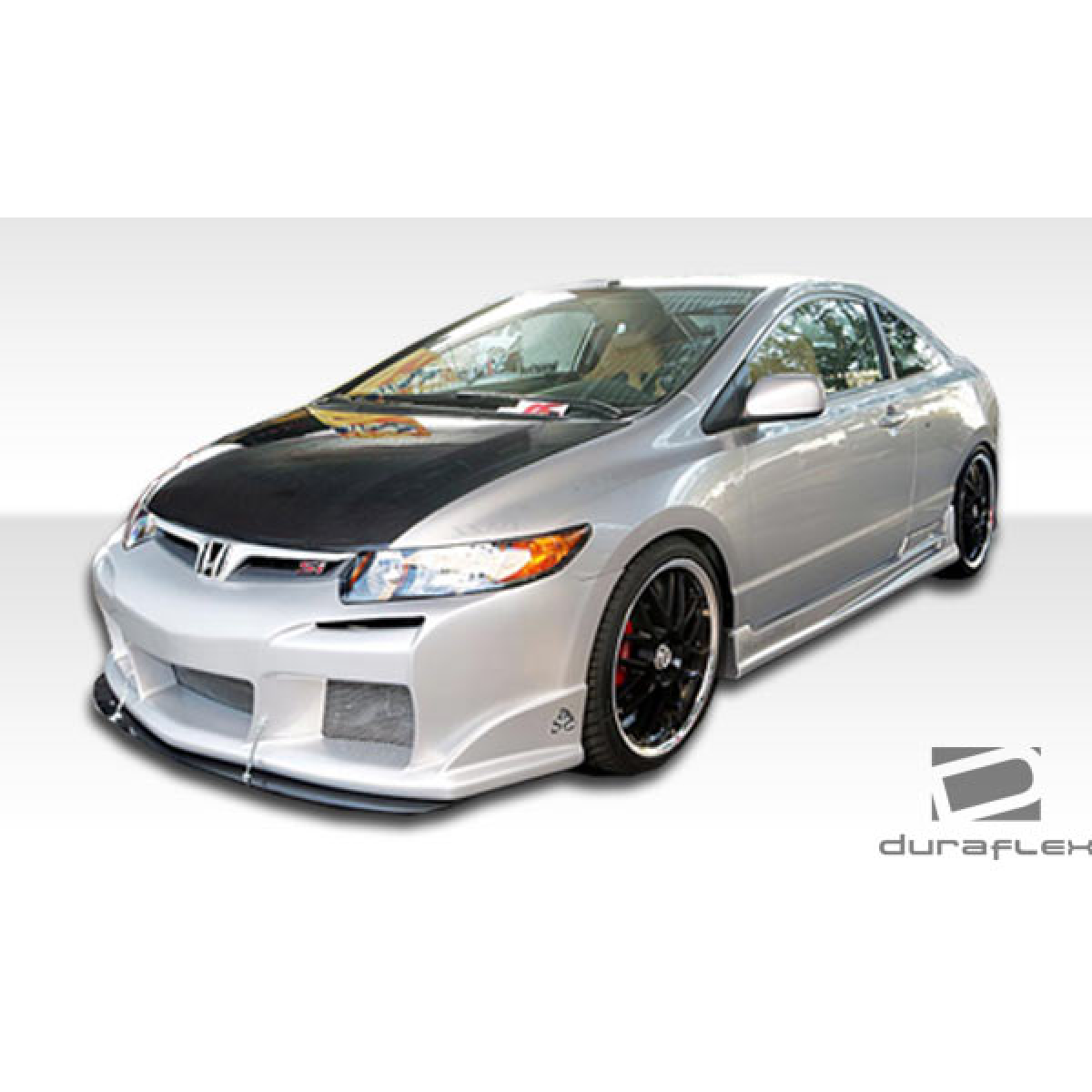 Modify your Honda Civic 2006 with our Exterior/Complete Body Kits - The image shows the vehicle at a slight angle from the front.