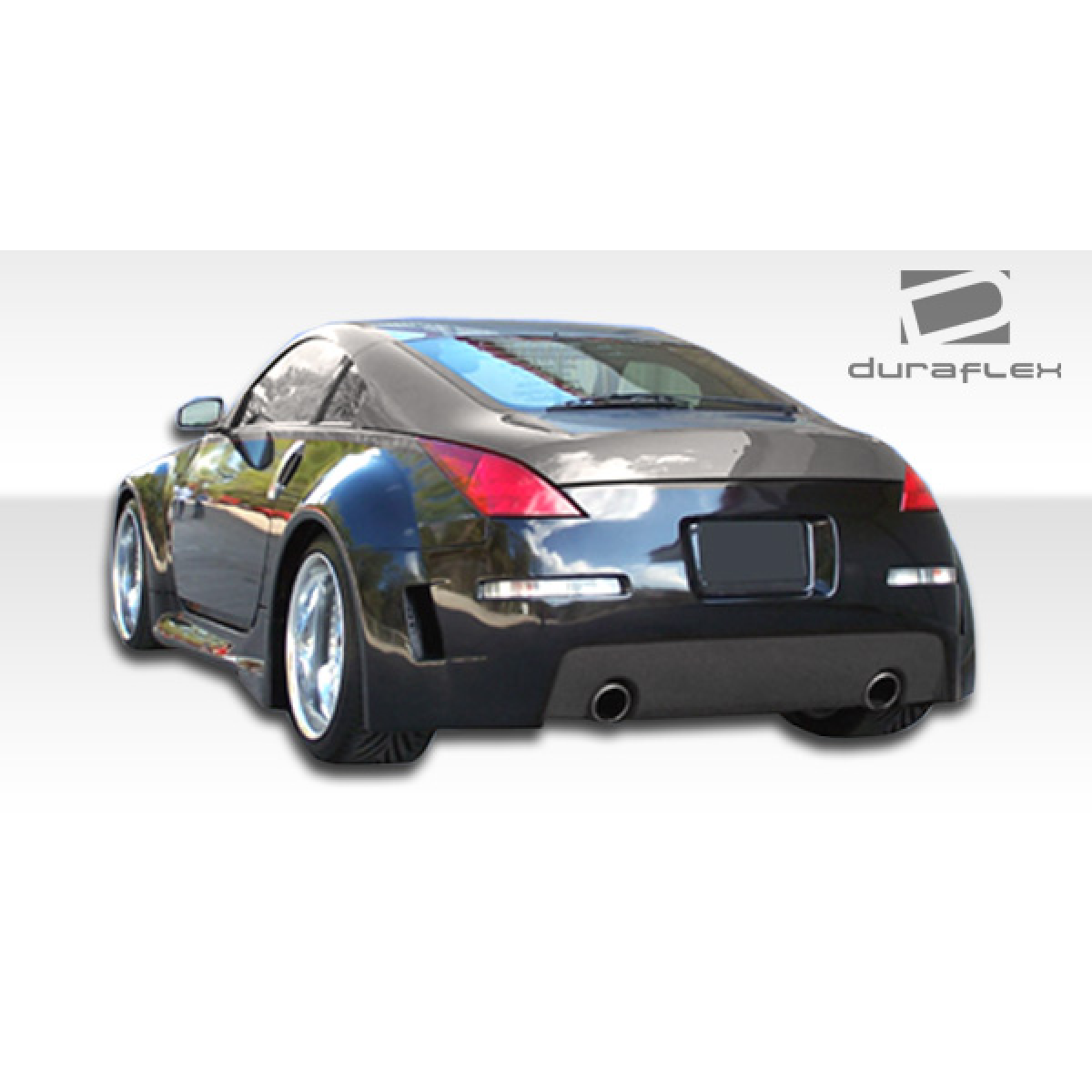 Modify your Nissan 350Z 2003 with our Exterior/Complete Body Kits - Rear angle showing wide body rear bumper design