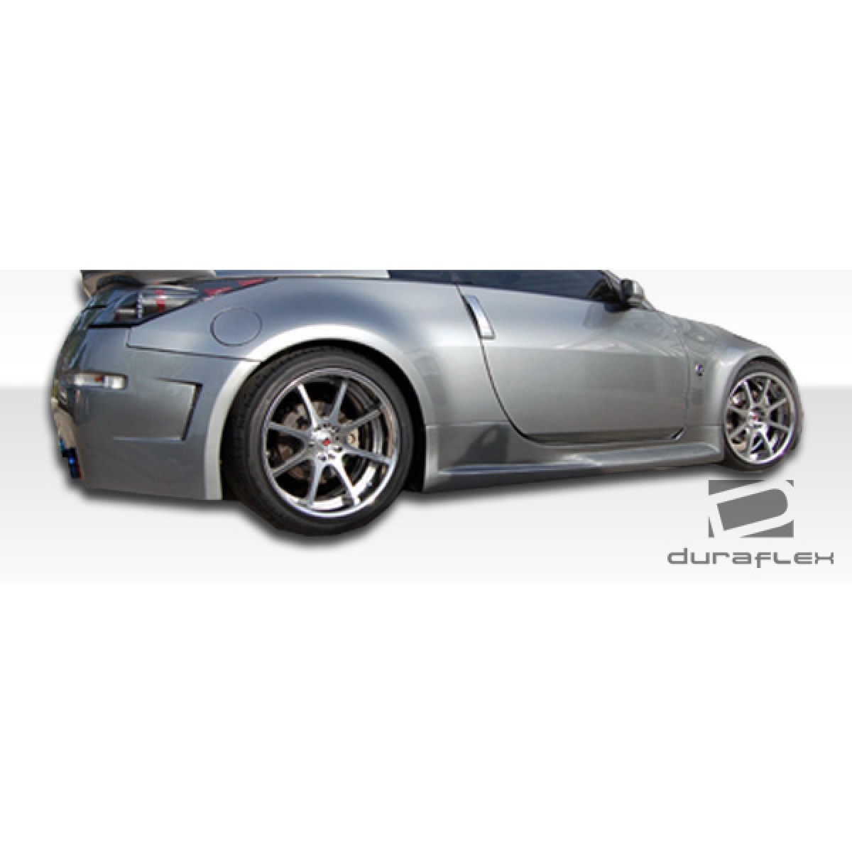 Modify your Nissan 350Z 2003 with our Exterior/Complete Body Kits - Side angle view of Nissan 350Z showcasing side skirts