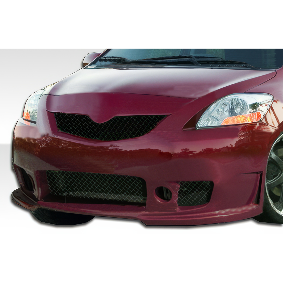 Modify your Toyota Yaris 2007 with our Exterior/Front Bumpers or Lips - Front angled view of the car bumper