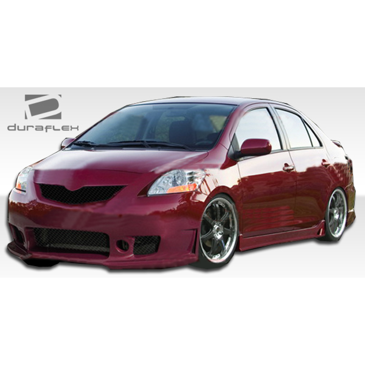 Modify your Toyota Yaris 2007 with our Exterior/Front Bumpers or Lips - Frontal view of a customized yaris front bumper