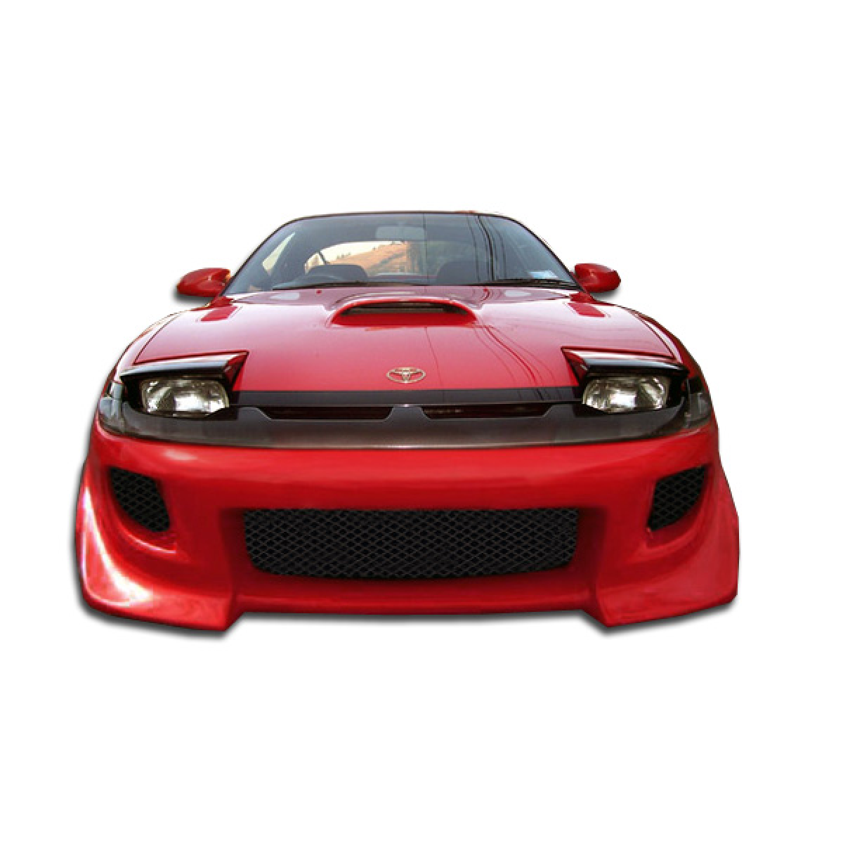 Modify your Toyota Celica 1990 with our Exterior/Front Bumpers or Lips - Front view of the vehicle from a low angle