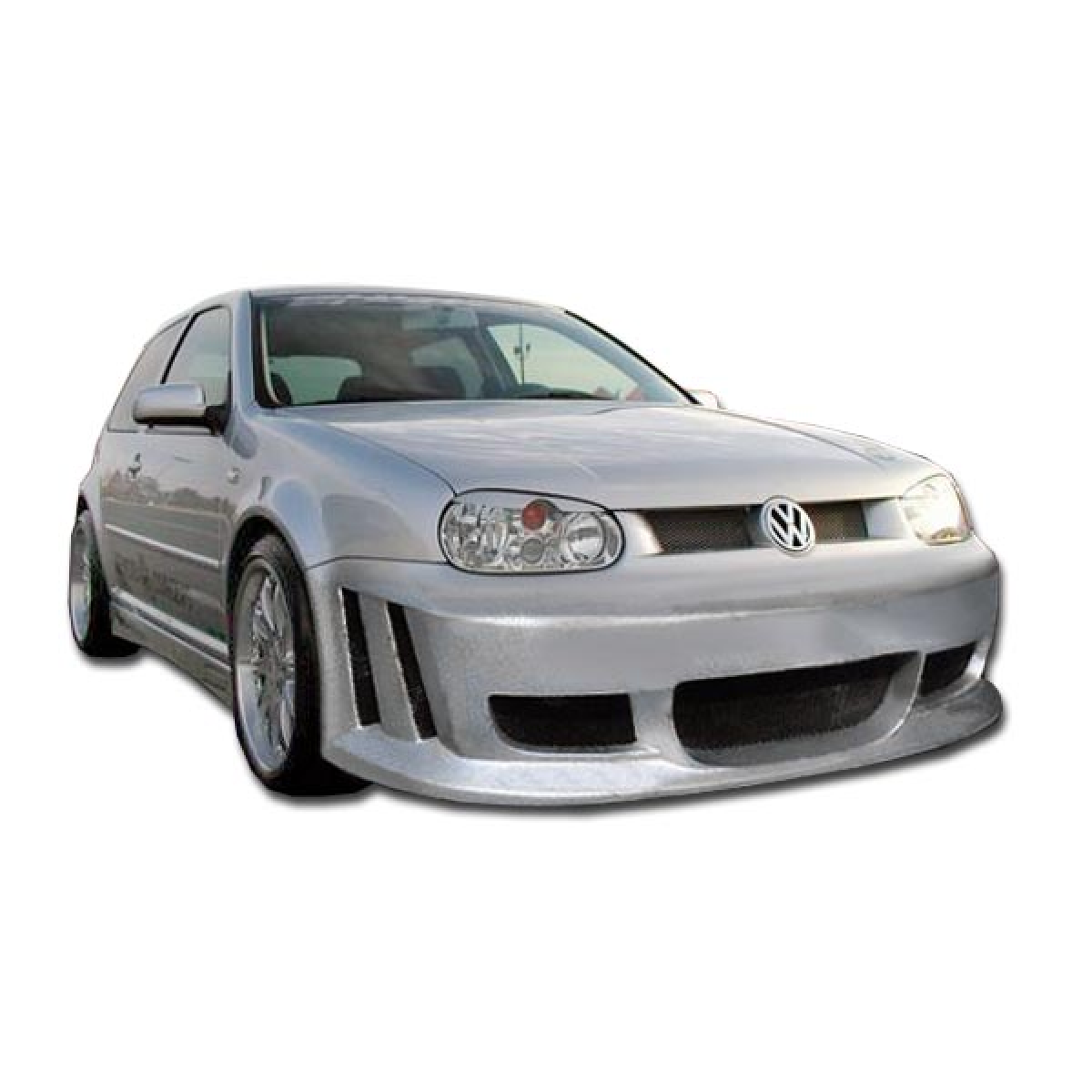 Modify your Volkswagen Golf 1999 with our Exterior/Front Bumpers or Lips - Front angle perspective of the vehicle