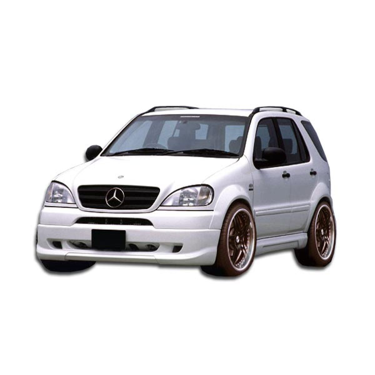 Modify your Mercedes-Benz ML-Class 1998 with our Exterior/Front Bumpers or Lips - Front view of the vehicle at a slight angle