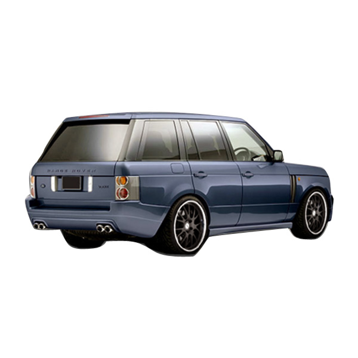 Modify your Land Rover Range Rover 2003 with our Exterior/Side Skirts - Rear three quarter angle view of vehicle