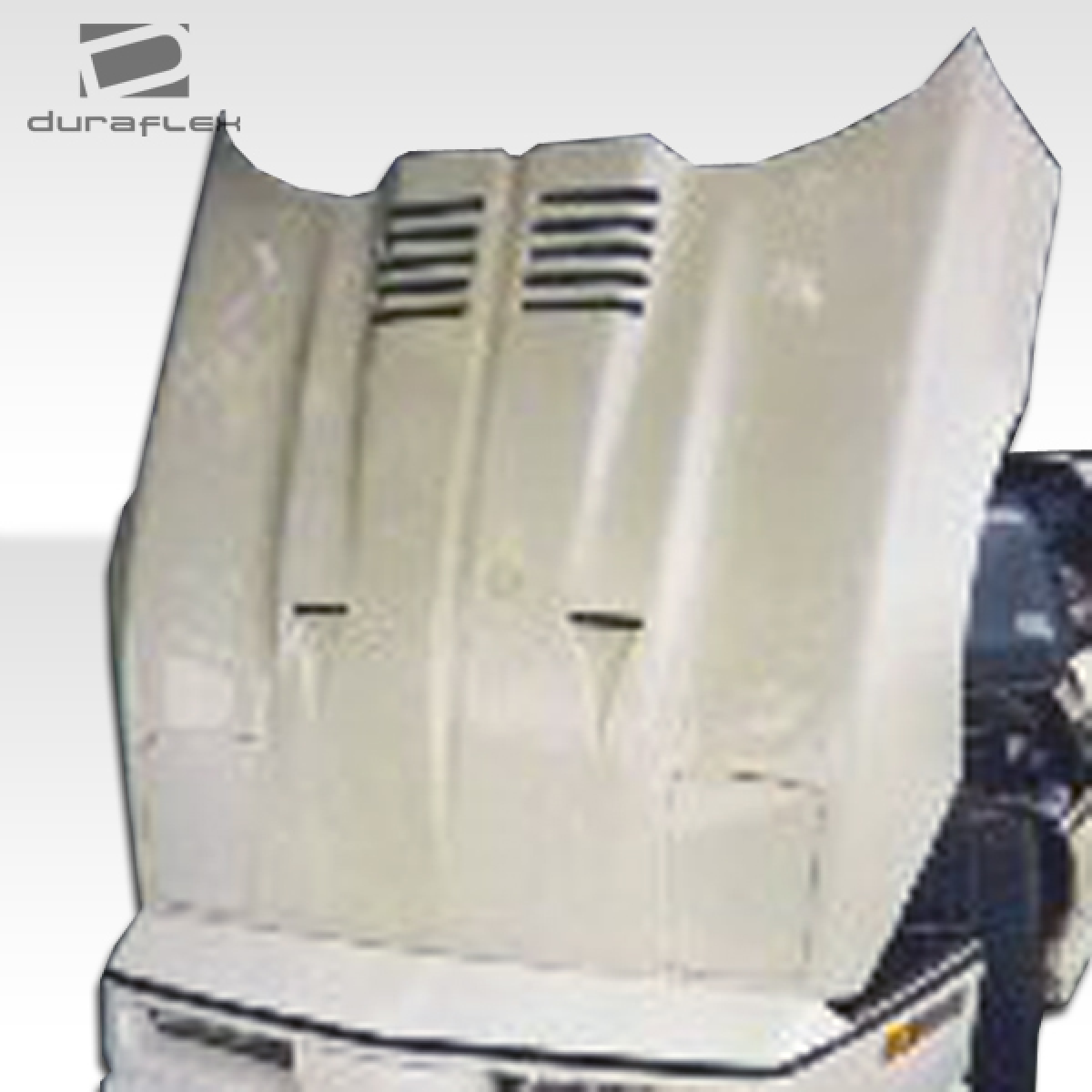 Modify your Chevrolet Corvette 1985 with our Exterior/Hoods - Front view of a hood at a slight angle
