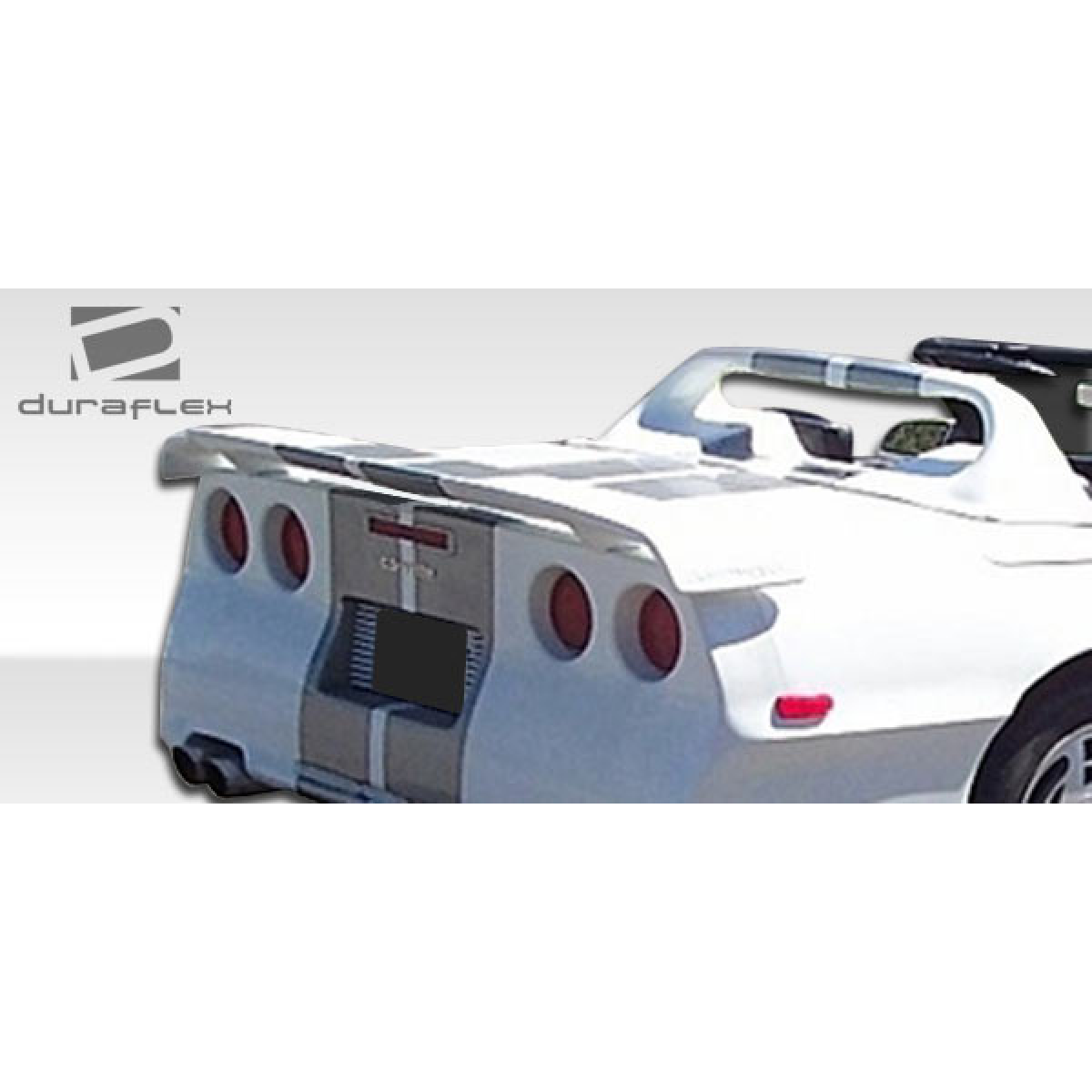 Modify your Chevrolet Corvette 1991 with our Exterior/Wings - Rear angle view of the Corvette wing spoiler