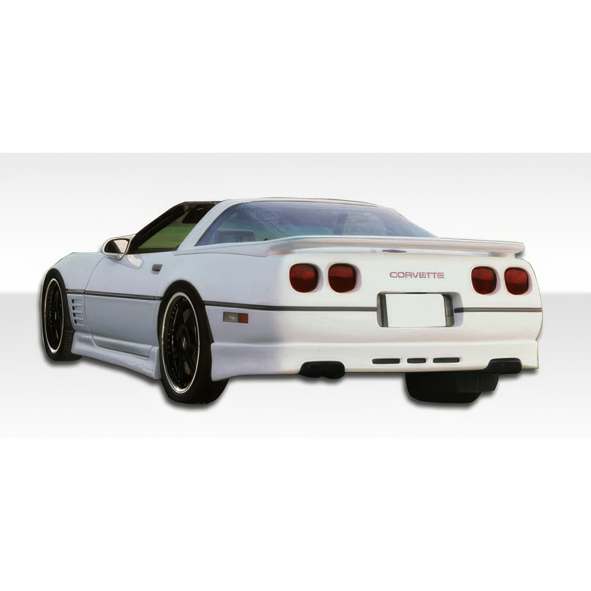 Modify your Chevrolet Corvette 1984 with our Exterior/Rear Bumpers or Lips - Rear angle showing bumper and spoiler design